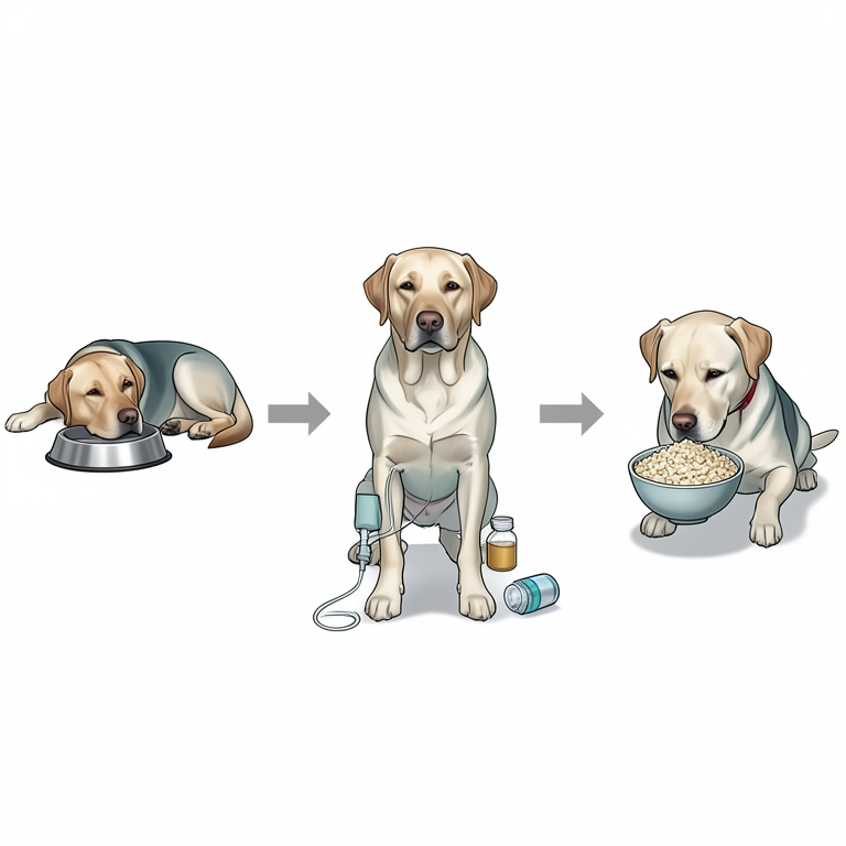 AI-generated conceptual illustration (adult Labrador Retriever dog). It explains the idea and does not show study data.