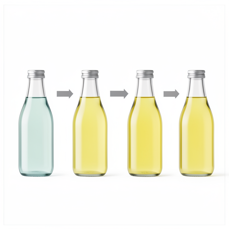 AI-generated conceptual illustration (glass bottles of pear nectar). It explains the idea and does not show study data.