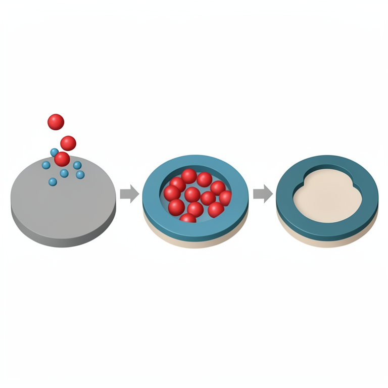 AI-generated conceptual illustration (glassy carbon electrode with a molecularly imprinted polymer layer). It explains the idea and does not show study data.