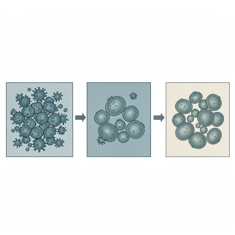 AI-generated conceptual illustration (Tilapia fish cell lines and Tilapia Lake Virus particles). It explains the idea and does not show study data.
