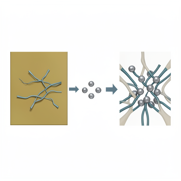 AI-generated conceptual illustration (gold electrode surface with thiolated DNA aptamers and heavy metal ions). It explains the idea and does not show study data.