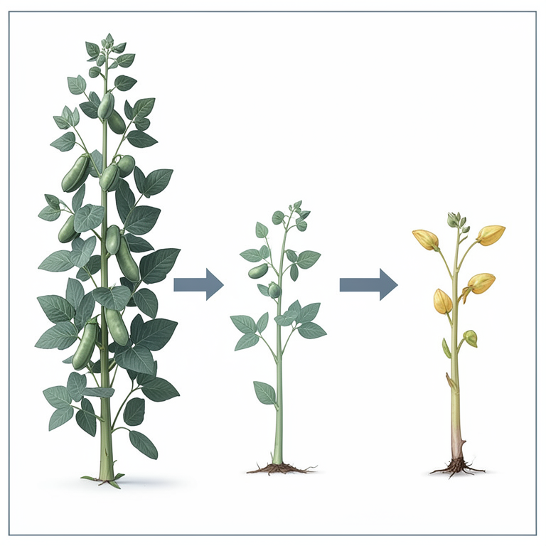 AI-generated conceptual illustration (chickpea plants (Cicer arietinum)). It explains the idea and does not show study data.