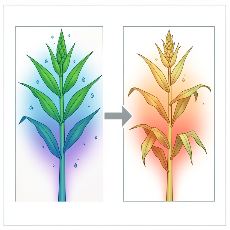 AI-generated conceptual illustration (maize plants). It explains the idea and does not show study data.