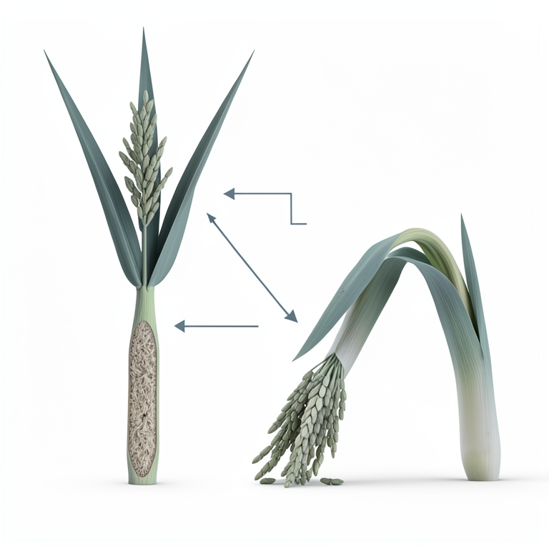 AI-generated conceptual illustration (Rice plants (Oryza sativa L.)). It explains the idea and does not show study data.