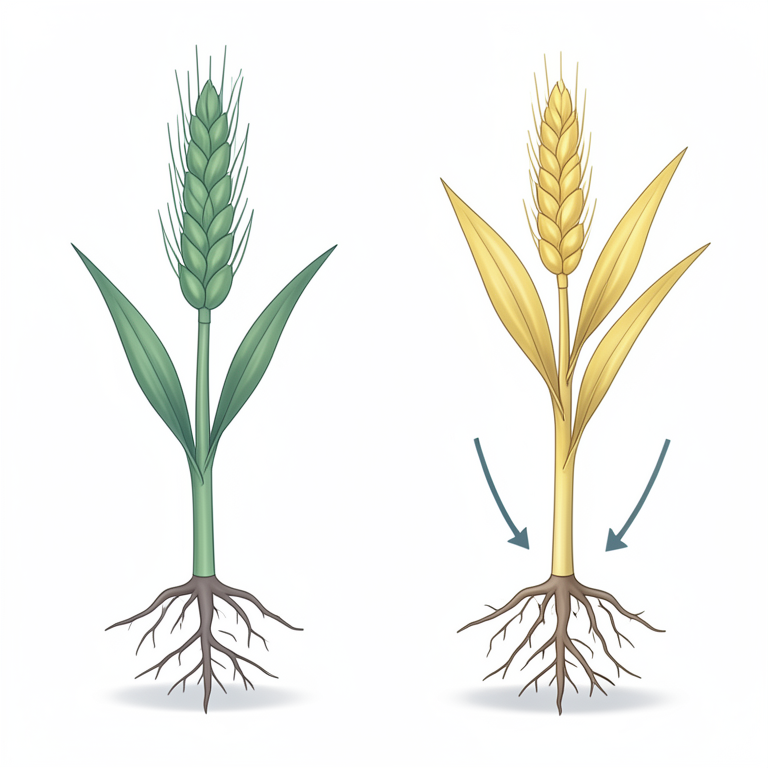 AI-generated conceptual illustration (wheat plants). It explains the idea and does not show study data.