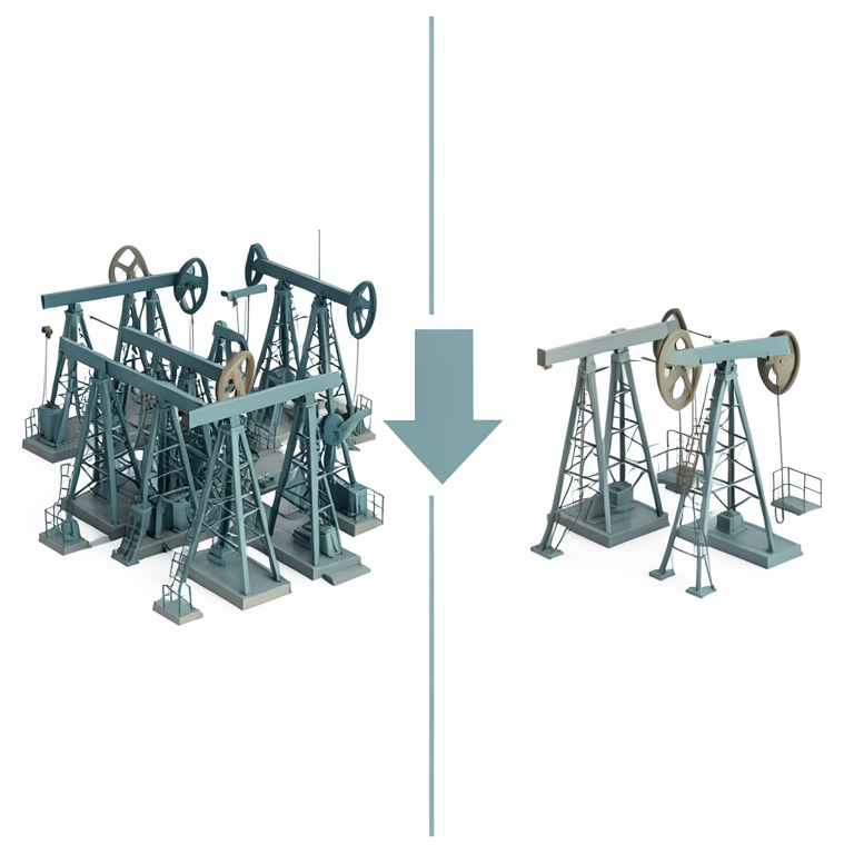 AI-generated conceptual illustration (Nigerian crude oil production infrastructure). It explains the idea and does not show study data.
