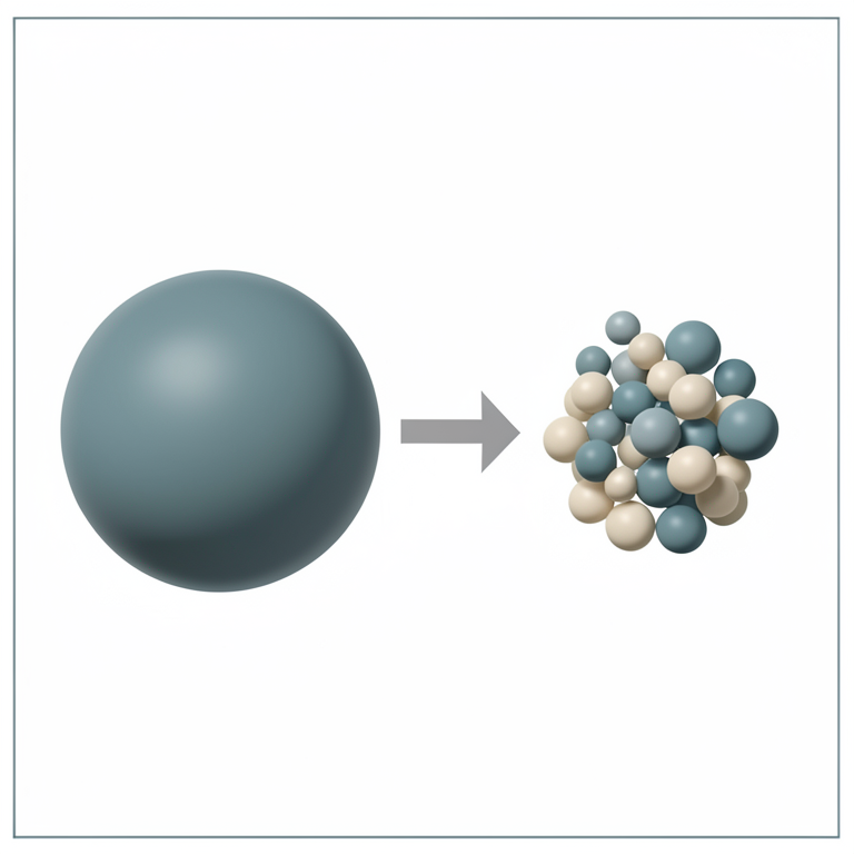 AI-generated conceptual illustration (cow and goat milk fat globules). It explains the idea and does not show study data.