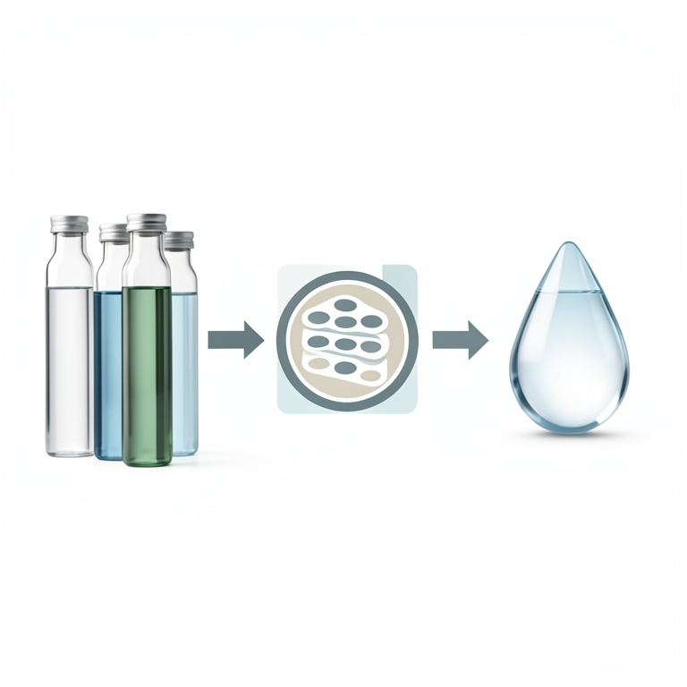 AI-generated conceptual illustration (Groundwater from an industrial area). It explains the idea and does not show study data.