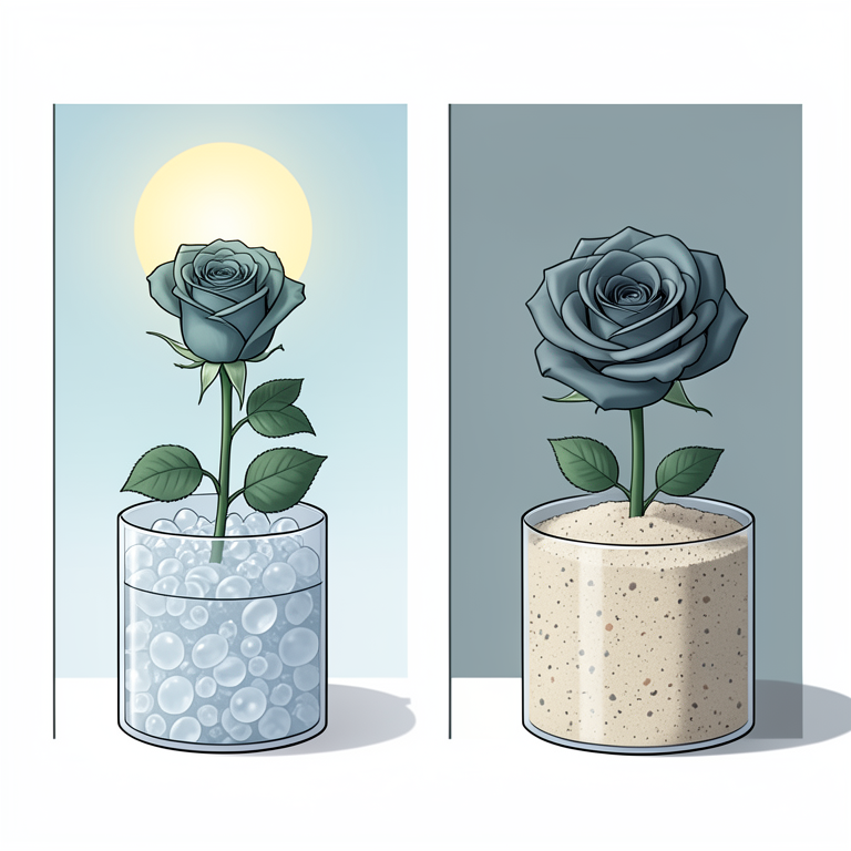 AI-generated conceptual illustration (cut roses (Rosa)). It explains the idea and does not show study data.